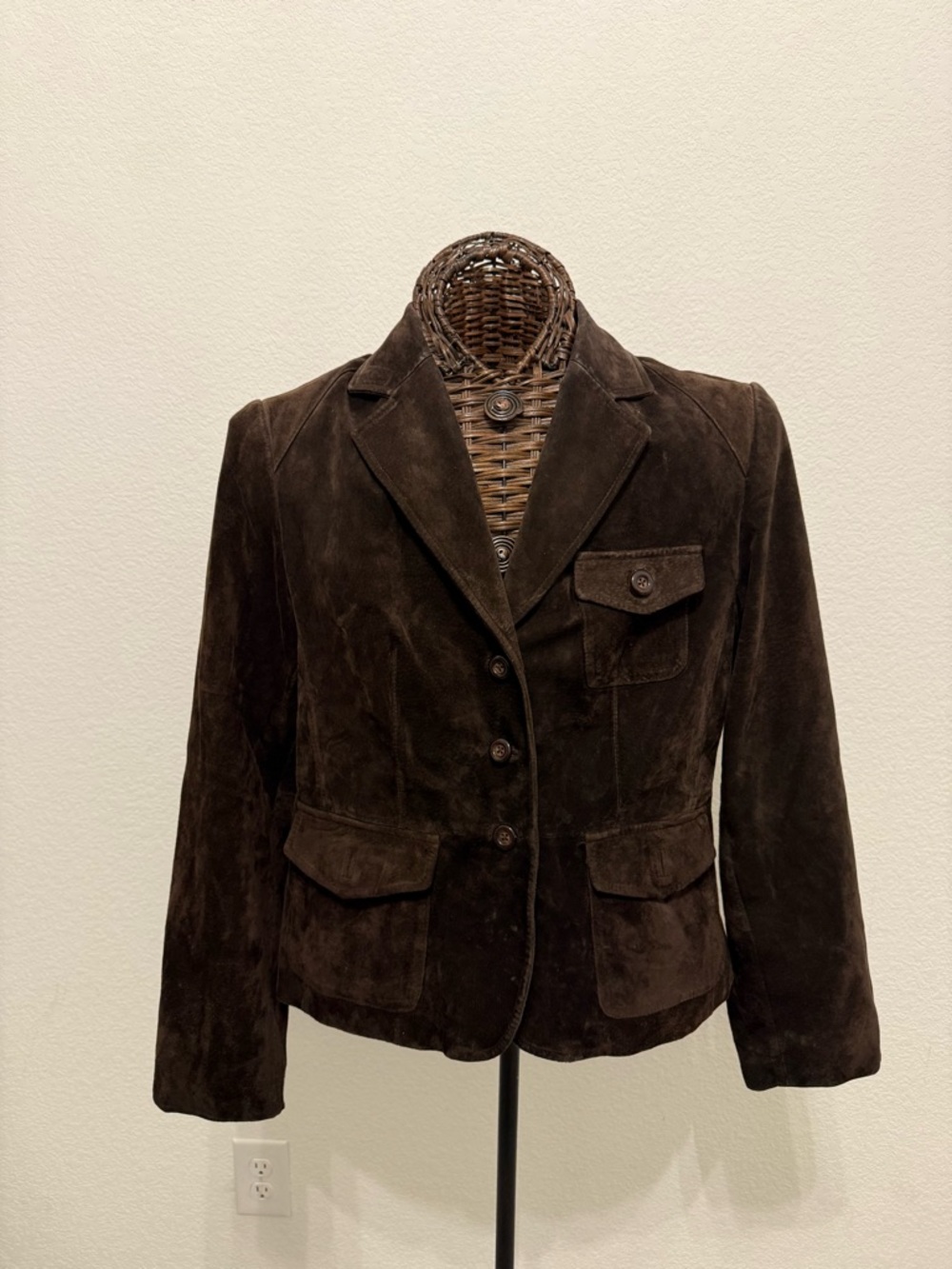 Preston & York Dark Brown Suede Blazer Jacket